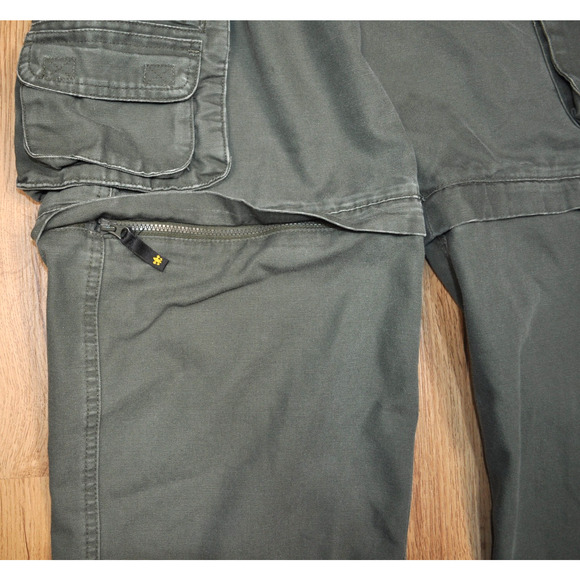 Boy Scouts of America Convertible Uniform Pants Size Youth 16 Green Unhemmed - Picture 2 of 6